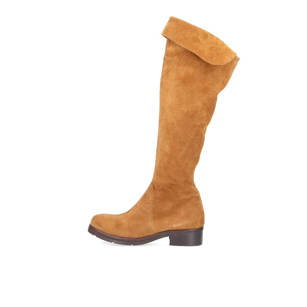 QVC Galieti Stivali In Crosta Con Bavaro Tacco 4cm
