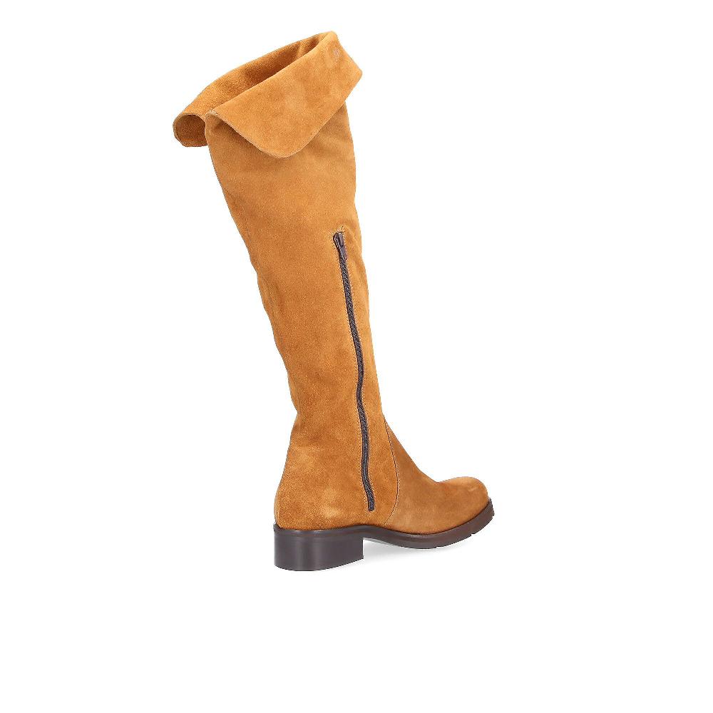 QVC Galieti Stivali In Crosta Con Bavaro Tacco 4cm