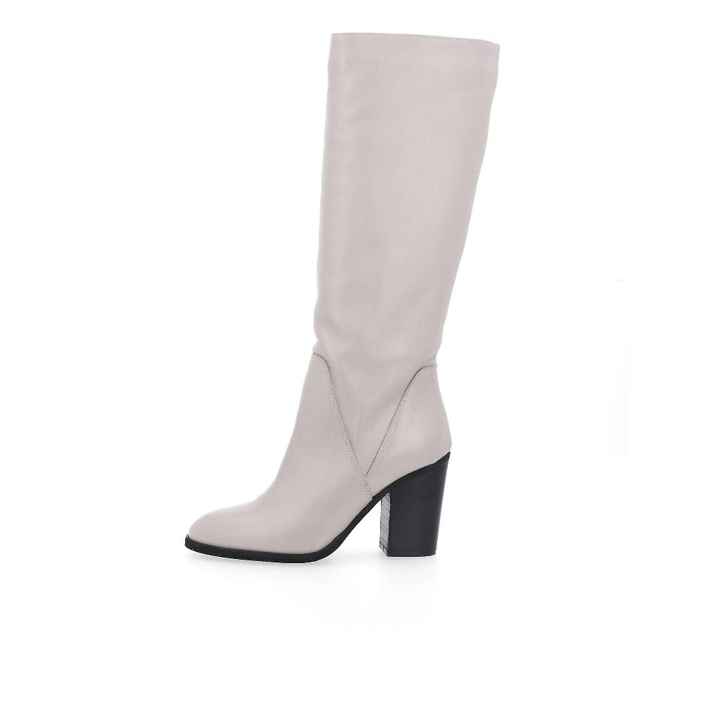 QVC Galieti Stivali In Pelle A Tubo Con Tacco 9 Cm