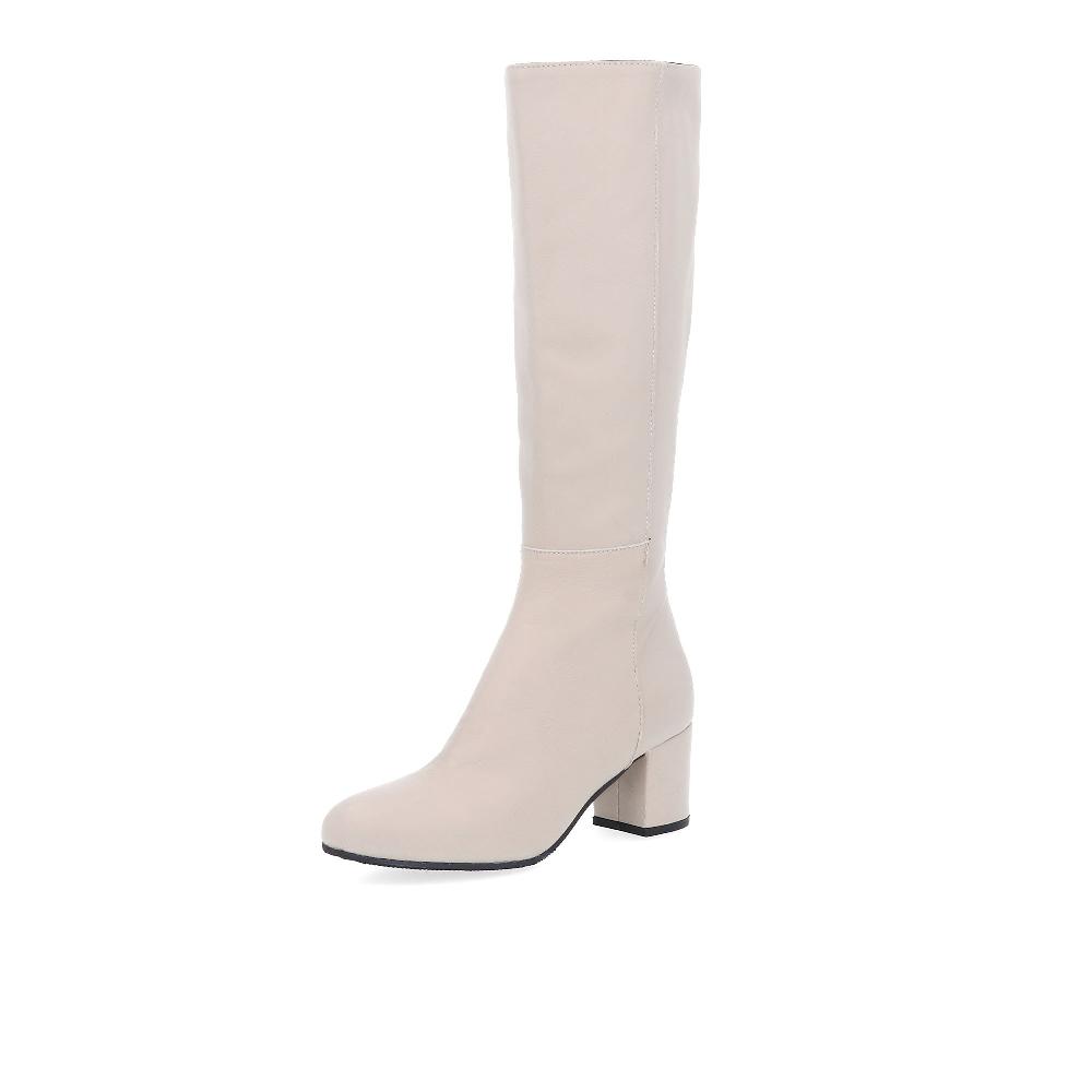 QVC Galieti Stivali in pelle con zip tacco 7cm