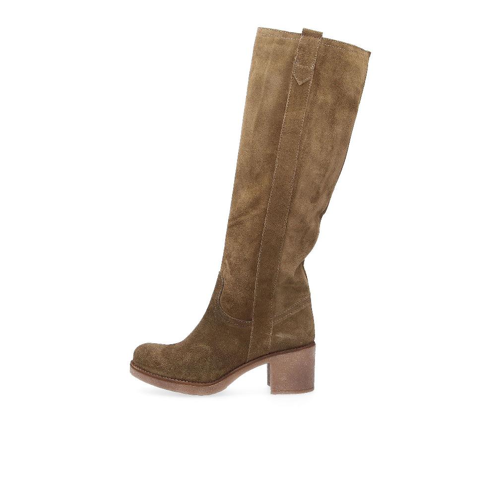 QVC Galieti Stivali In Pelle Crosta Tacco 6 5cm