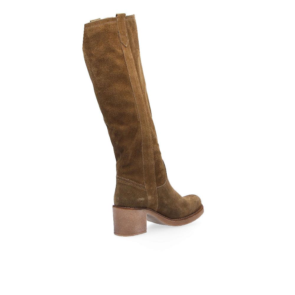 QVC Galieti Stivali In Pelle Crosta Tacco 6 5cm
