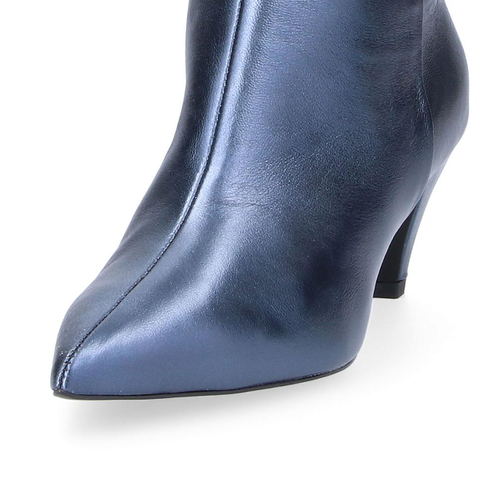QVC Galieti Stivali In Pelle Laminata Tacco 5 5cm