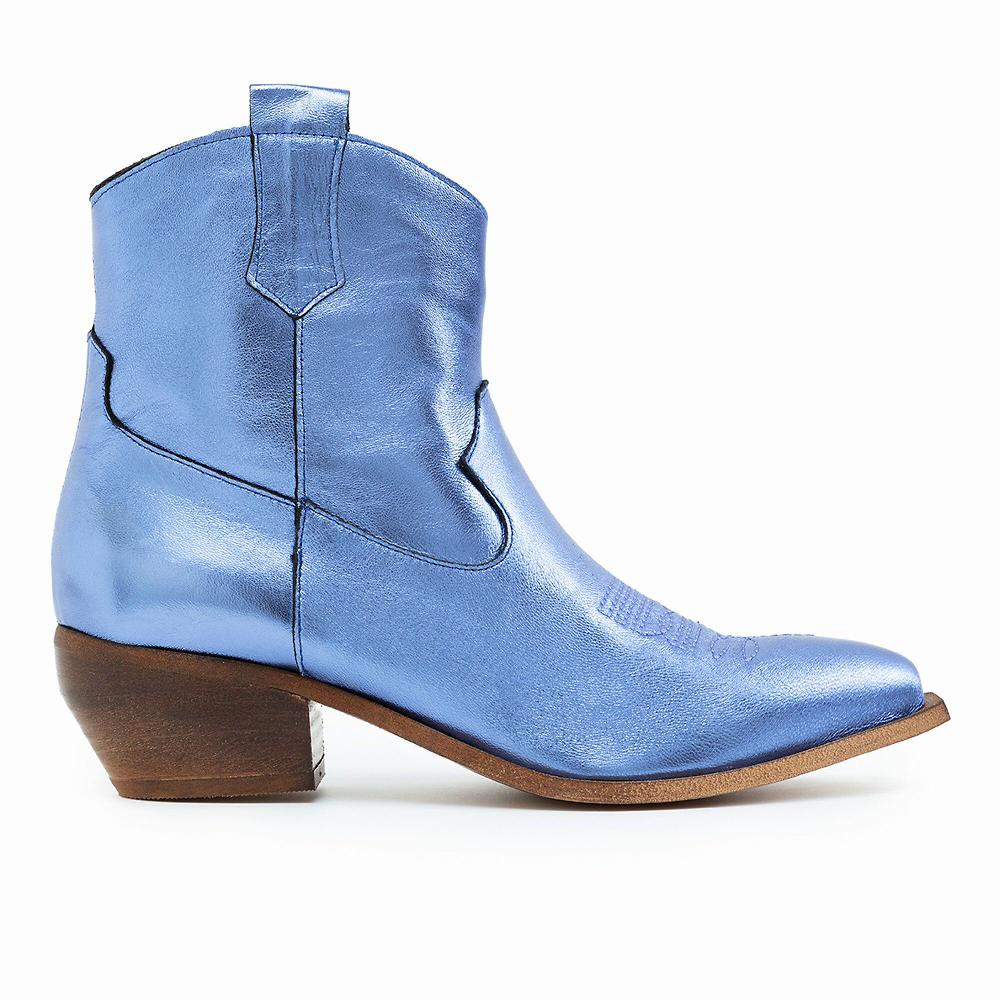 QVC Galieti Stivali Texani In Pelle Con Ricamo
