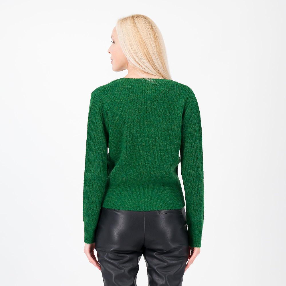 QVC HEKLA Maglia Cropped A Coste Con Scollo A V