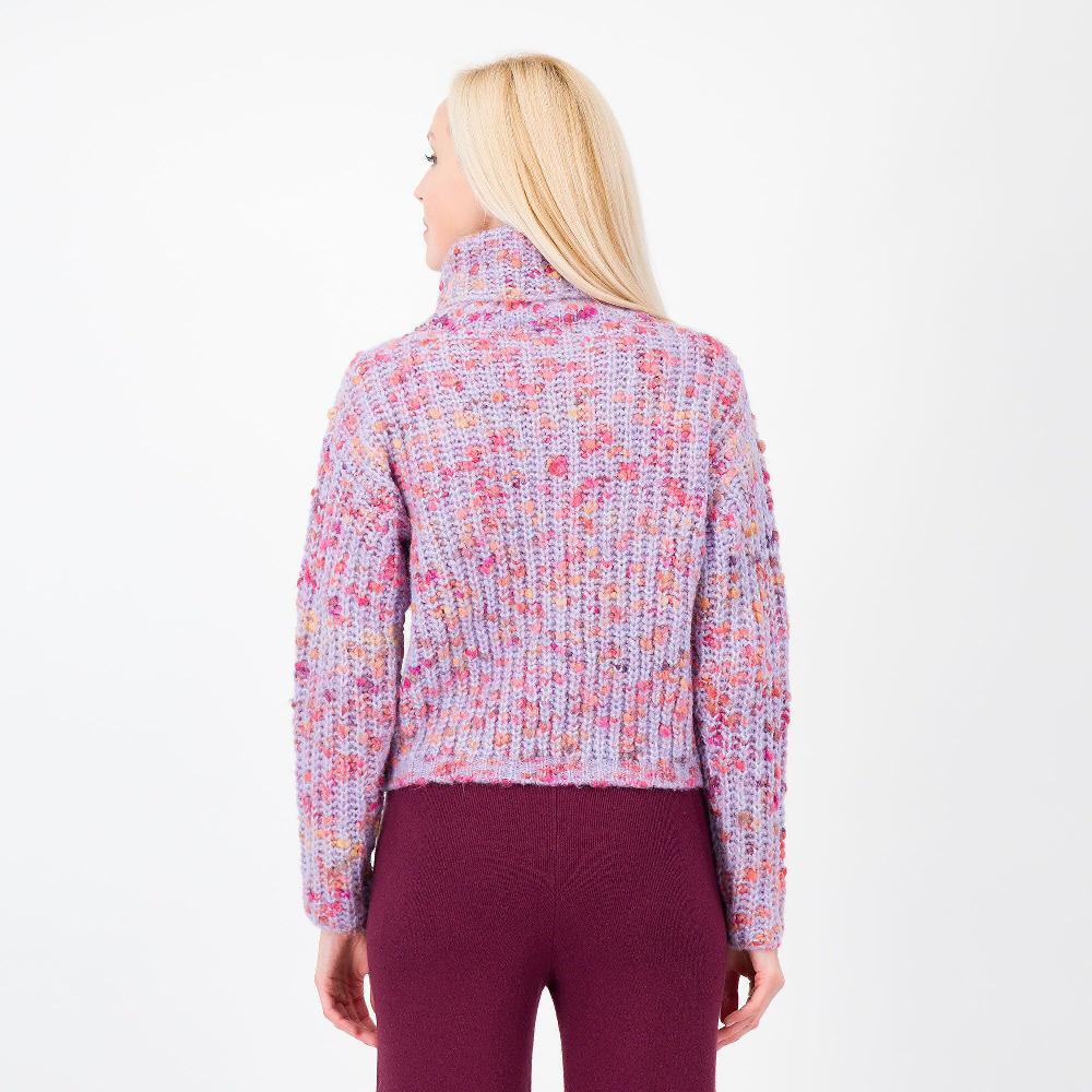 QVC HEKLA Maglia Fantasia Collo Alto In Misto Lana