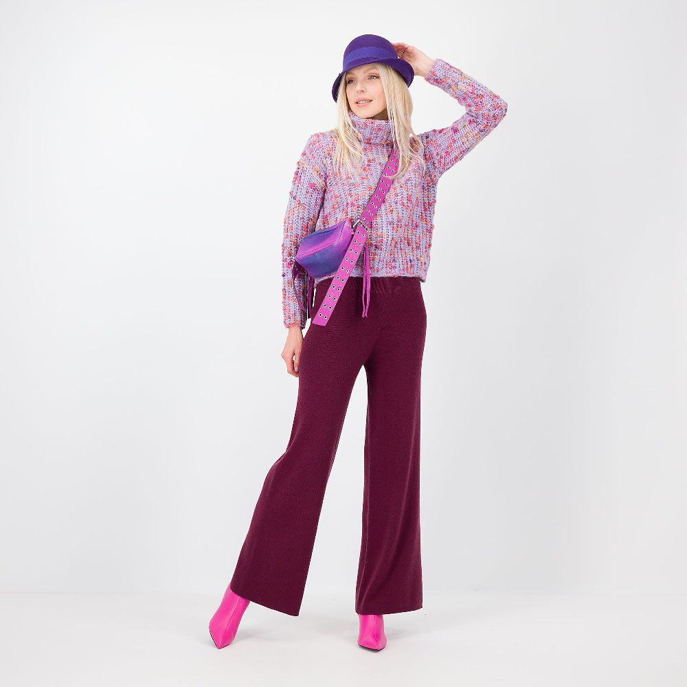 QVC HEKLA Maglia Fantasia Collo Alto In Misto Lana