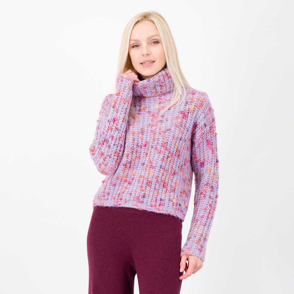 QVC HEKLA Maglia fantasia collo alto in misto lana