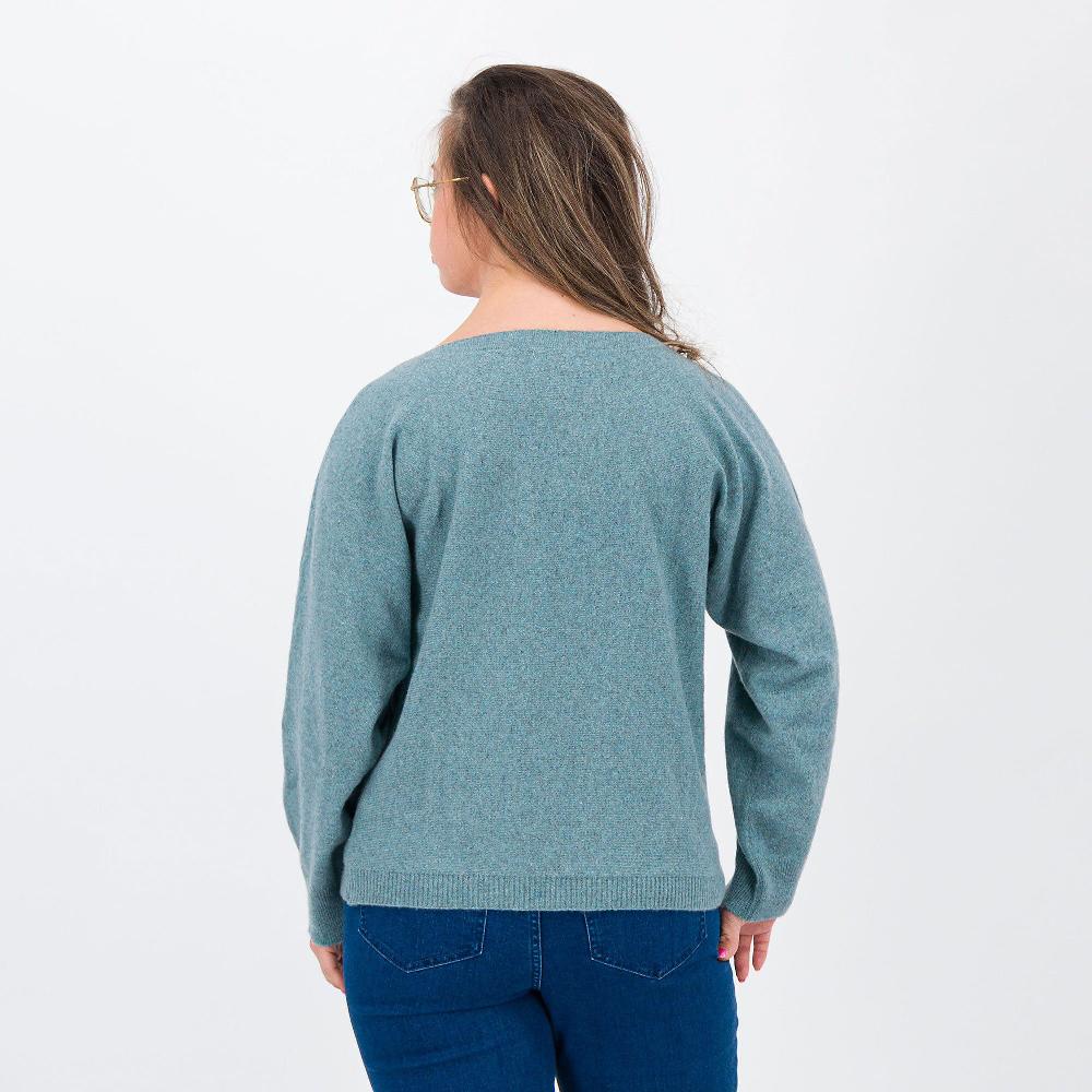 QVC HEKLA Maglia Scollo Barca In Misto Lana