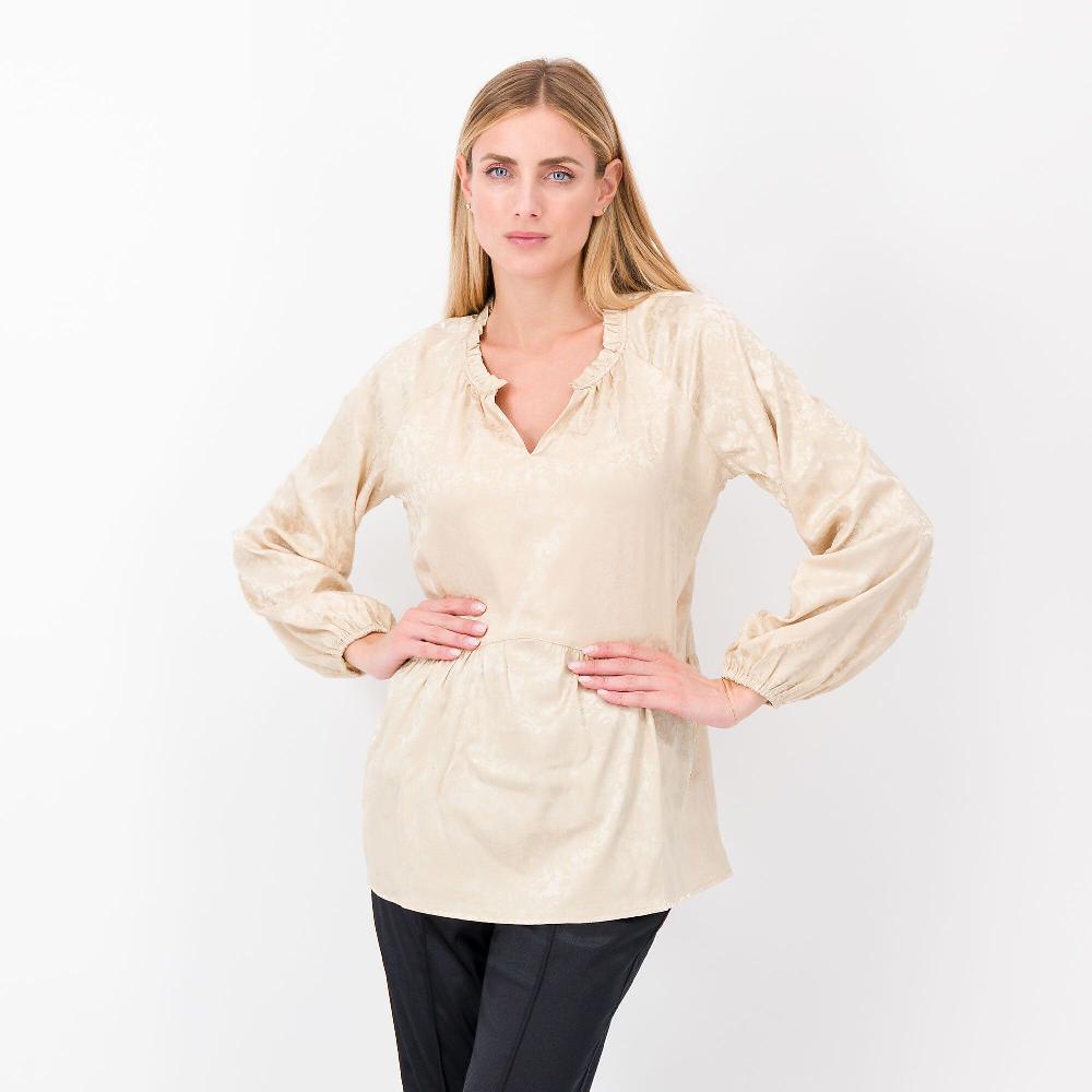 QVC Isaac Mizrahi Live Blusa in raso cangiante