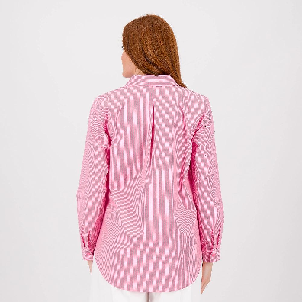 QVC Isaac Mizrahi Live Camicia A Righe Con Strass