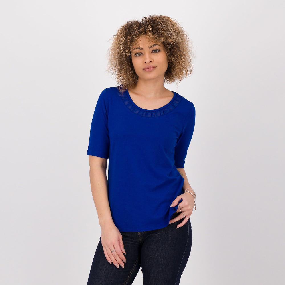QVC Isaac Mizrahi Live T-shirt con scollo ampio