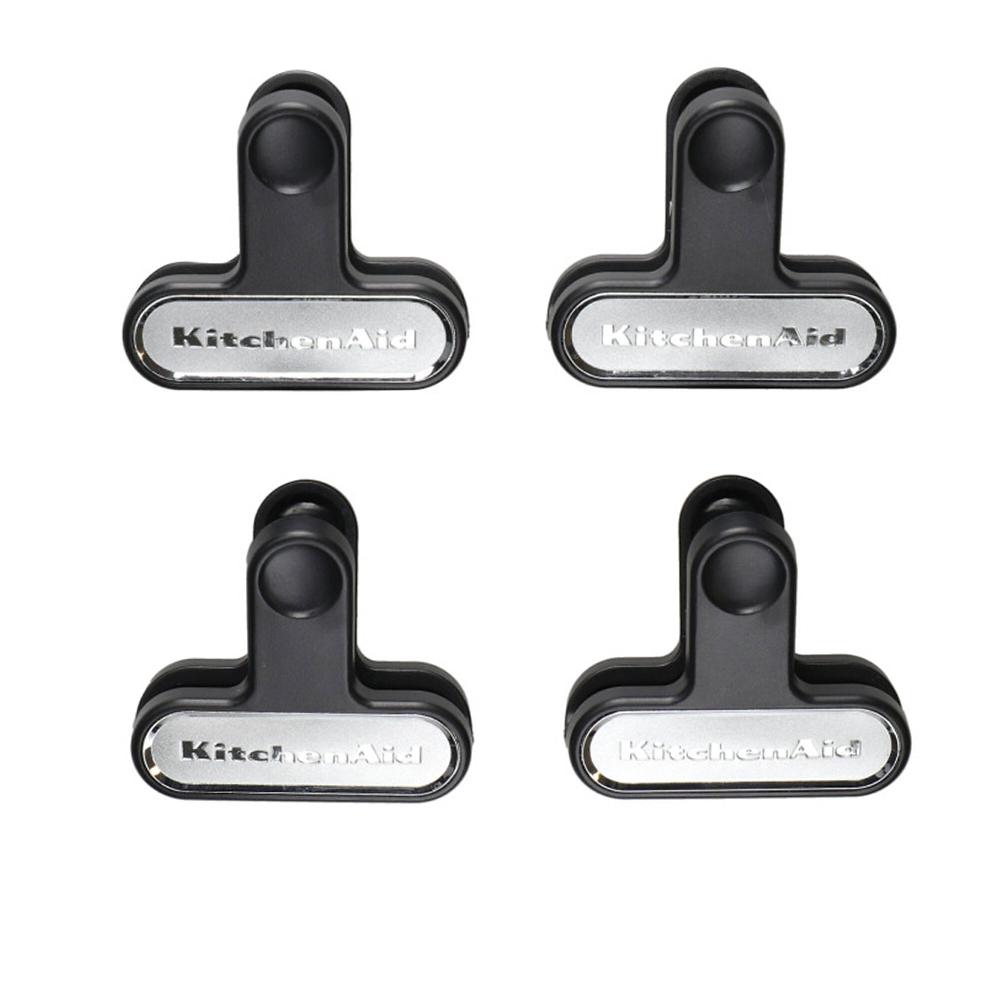 QVC Kitchen Aid Set di 4 mollette da cucina nere