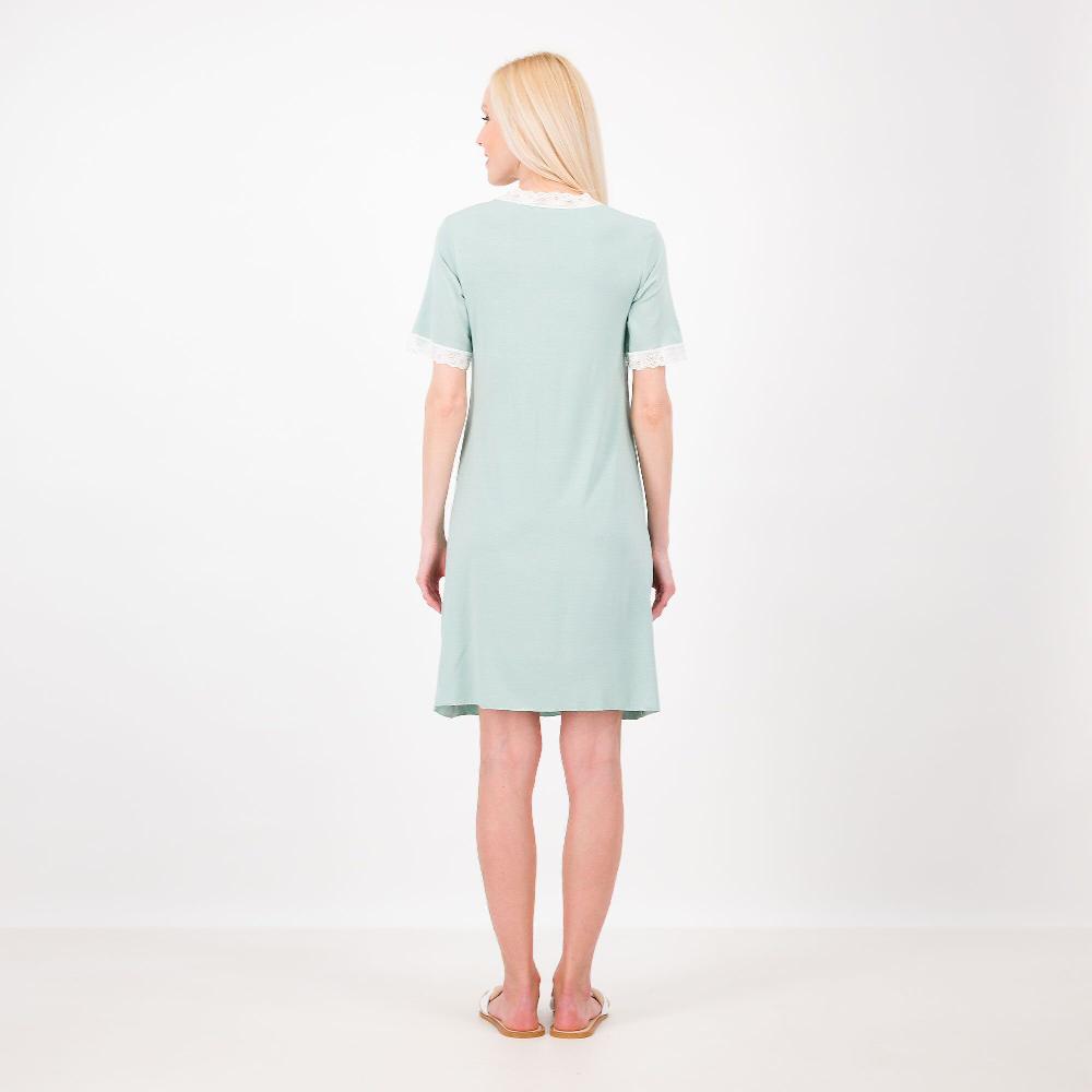 QVC L'Una Camicia Da Notte In Jersey Con Pizzo