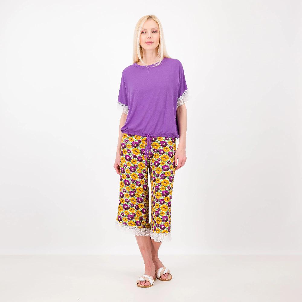 QVC L'Una Maglia In Jersey Con Pizzo E Coulisse