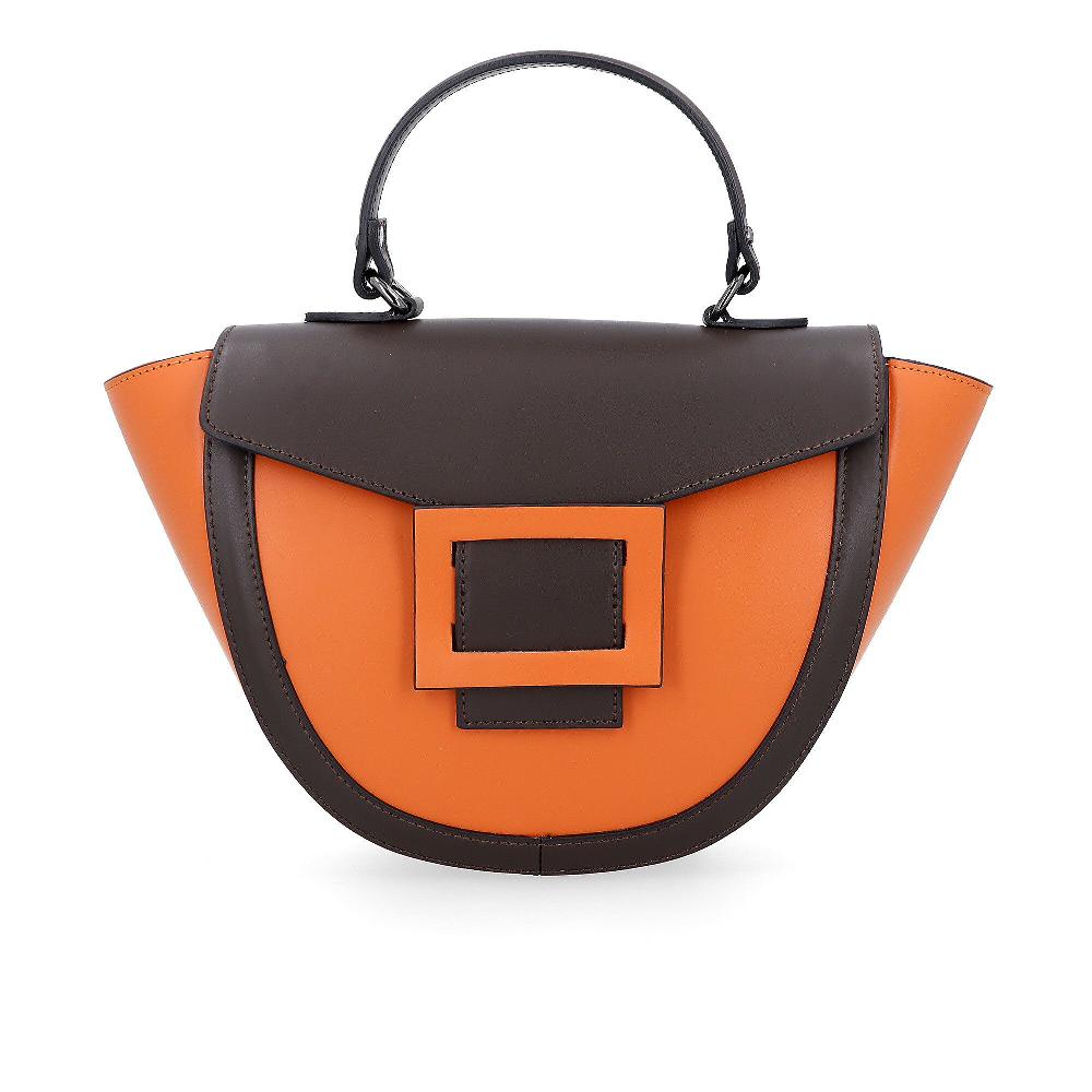 QVC Le Corone Bags Borsa Manu in pelle bicolore