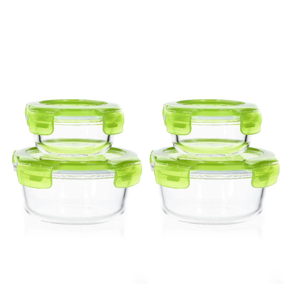 QVC LockNLock Set 4 contenitori tondi per alimenti