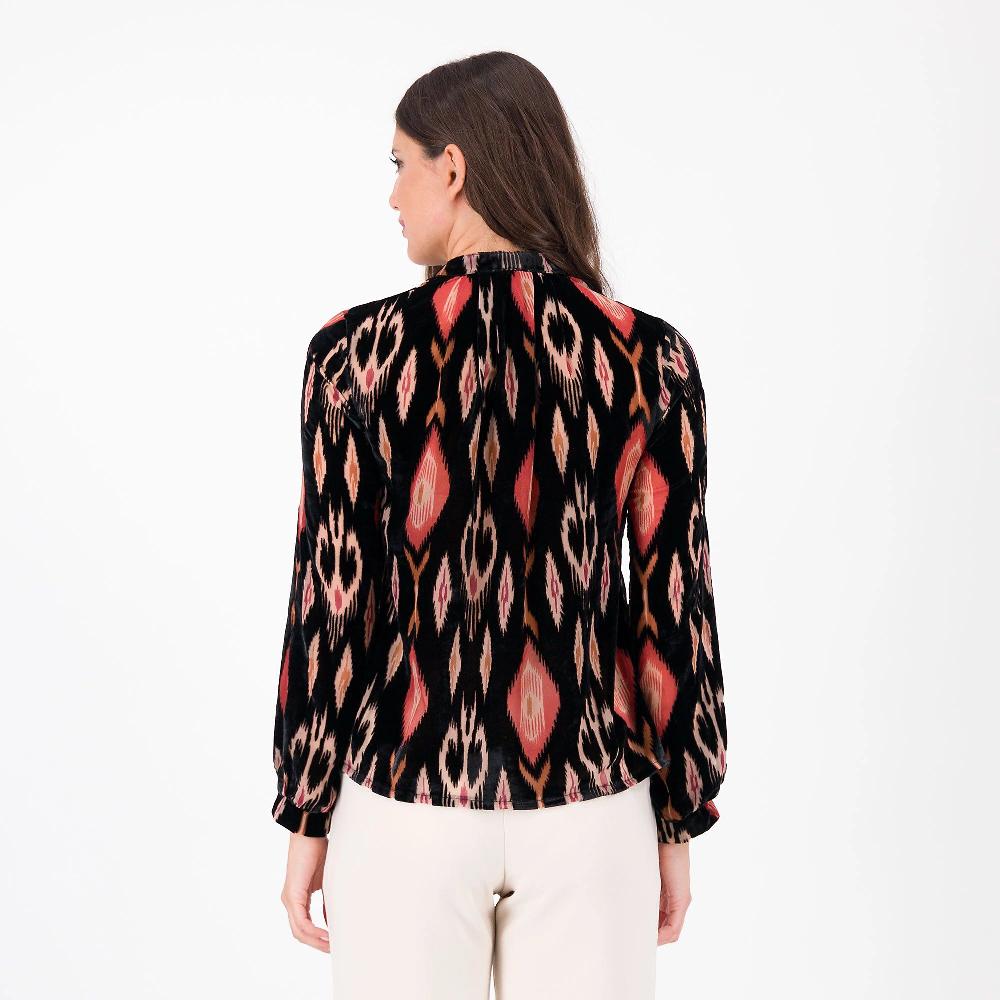 QVC M'ama Camicia In Velluto Devoré Fantasia