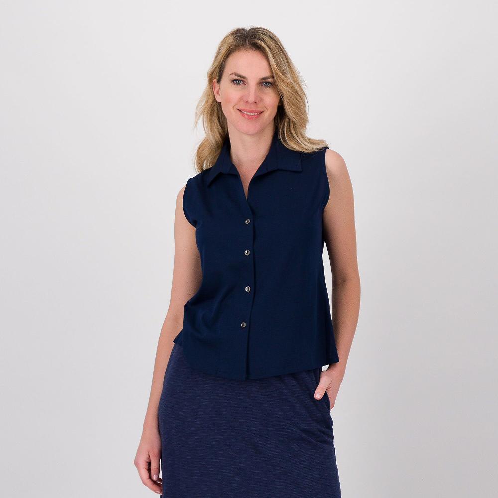 QVC M’ama Camicia smanicata con collo a V
