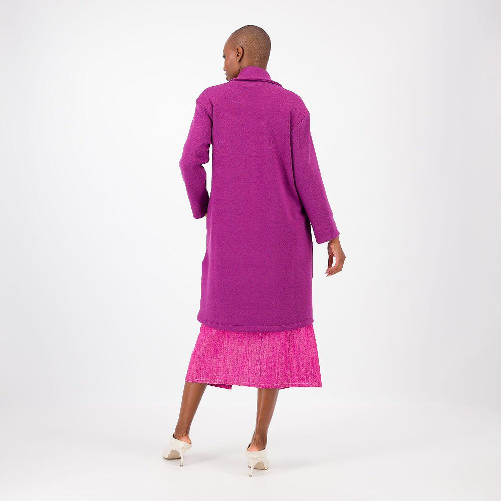QVC M'ama Cappotto Doppiopetto In Maglia Bicolore