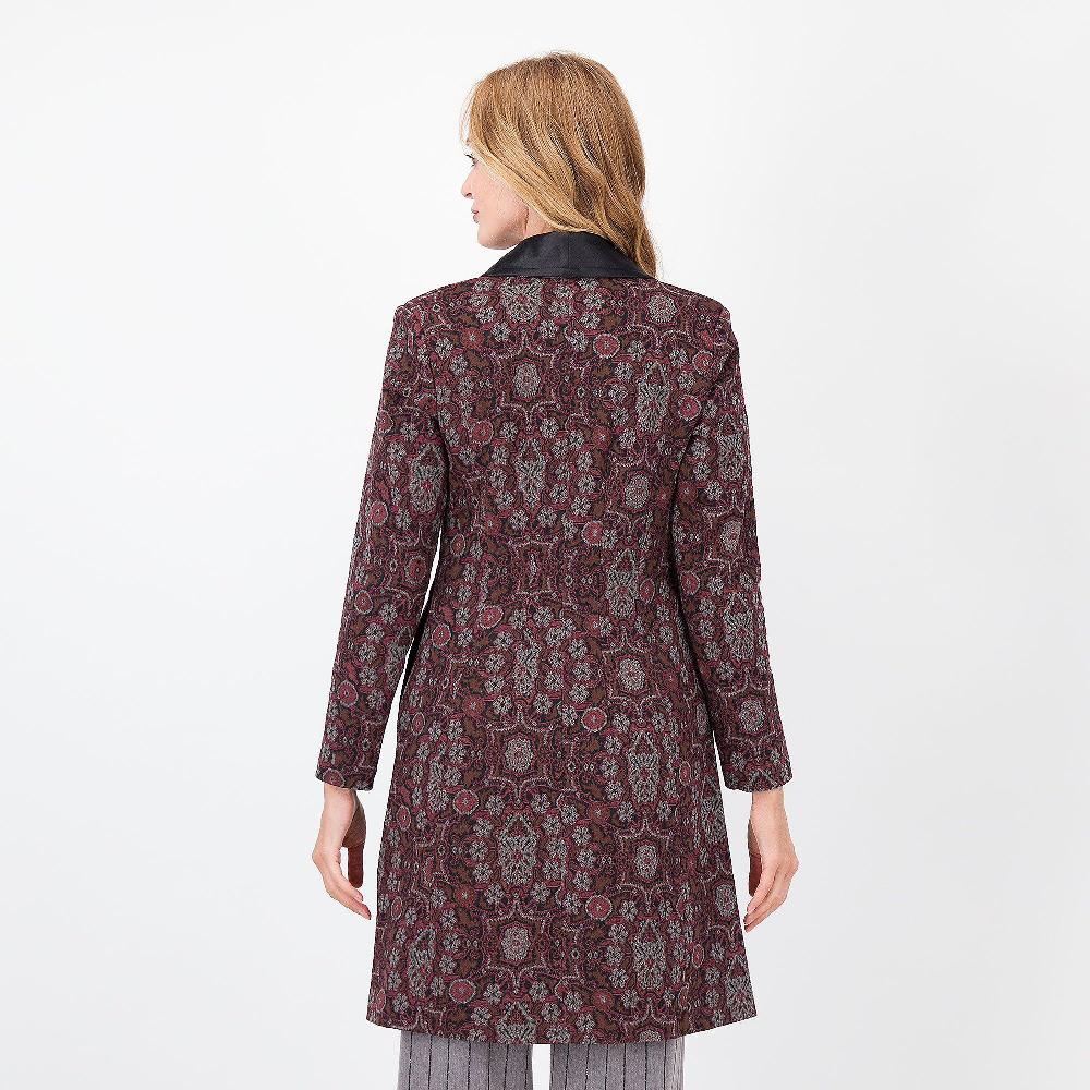 QVC M'ama Cappotto Jacquard Con Collo A Scialle