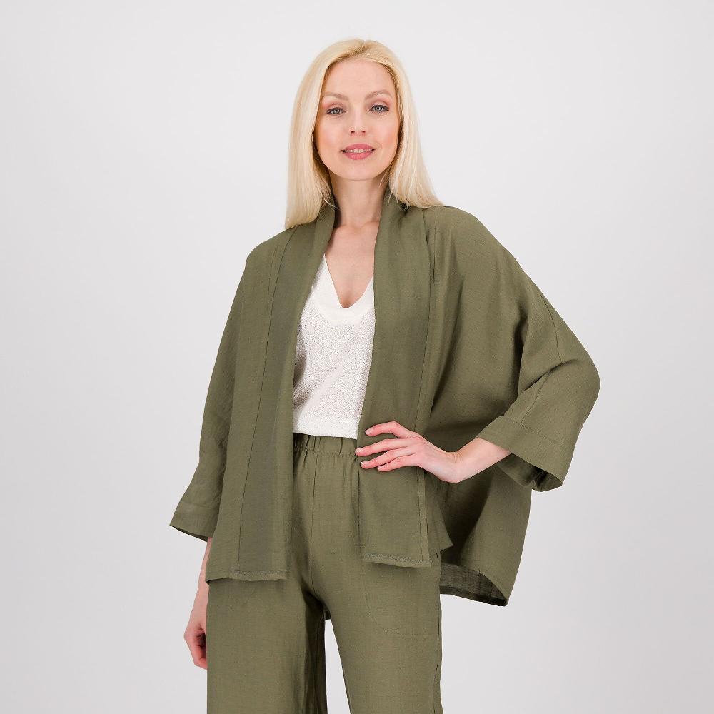 QVC M’ama Giacca a kimono in lino e viscosa