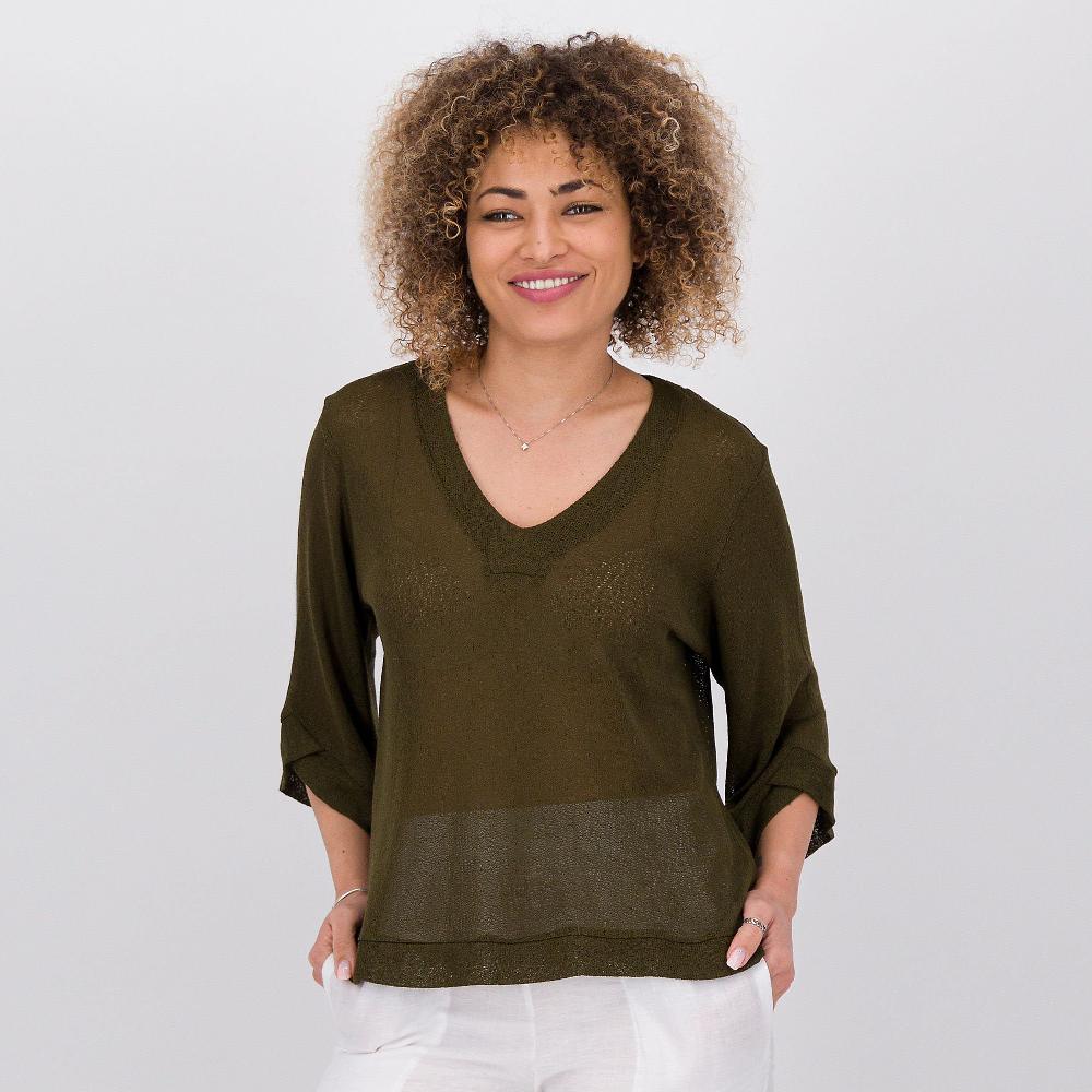 QVC M’ama Maglia in viscosa con scollo a V