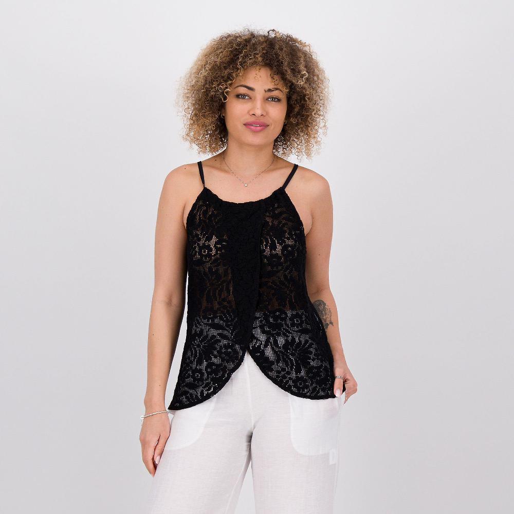 QVC M’ama Top in pizzo con laccio al collo