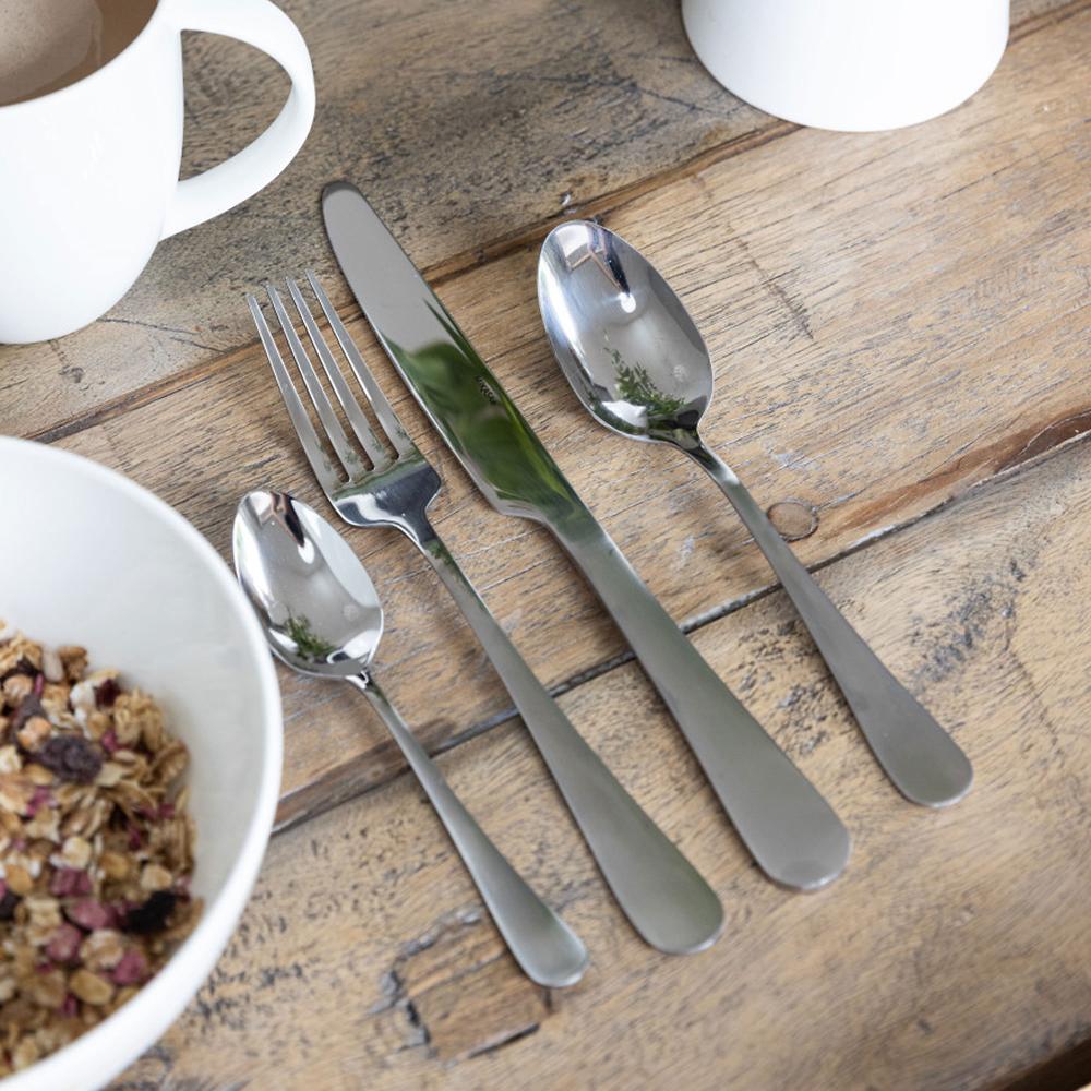 QVC Mikasa Set 16 posate in acciaio satinato