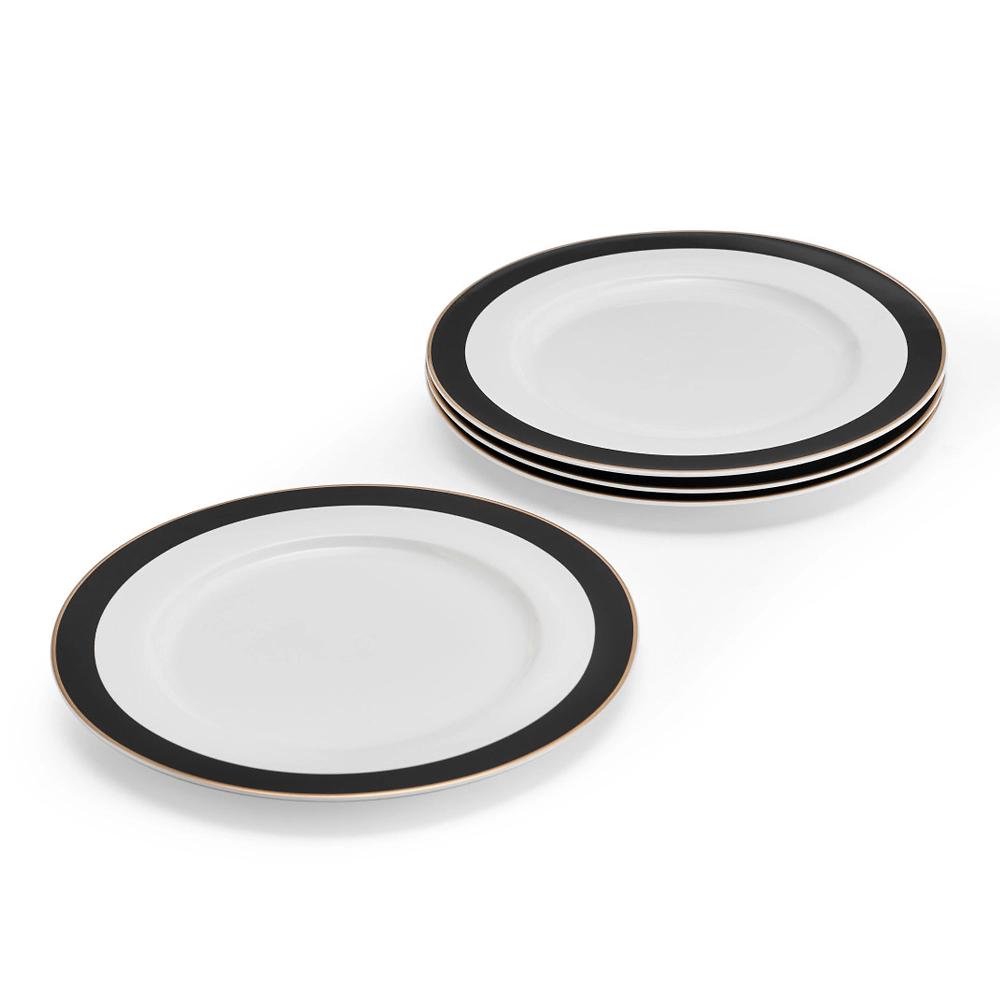 QVC Mikasa Set 4 piatti in porcellana Luxe Deco