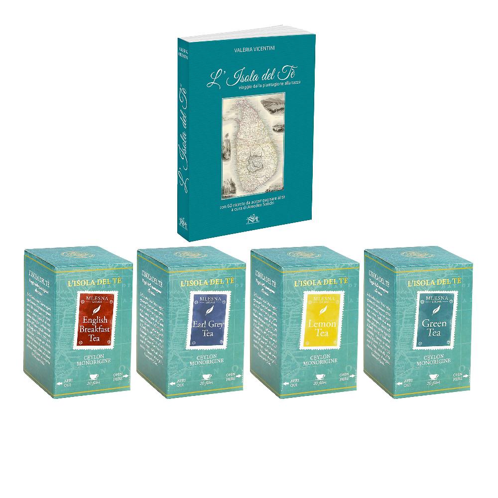 QVC MLESNA L'isola del tè: 4 astucci di tè e libro