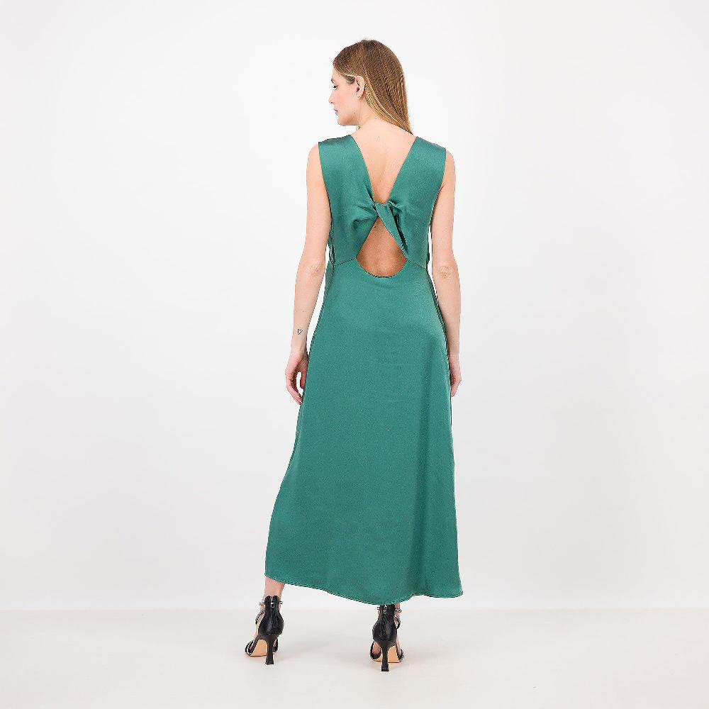 QVC Mood Atelier Abito Lungo Smanicato In Raso