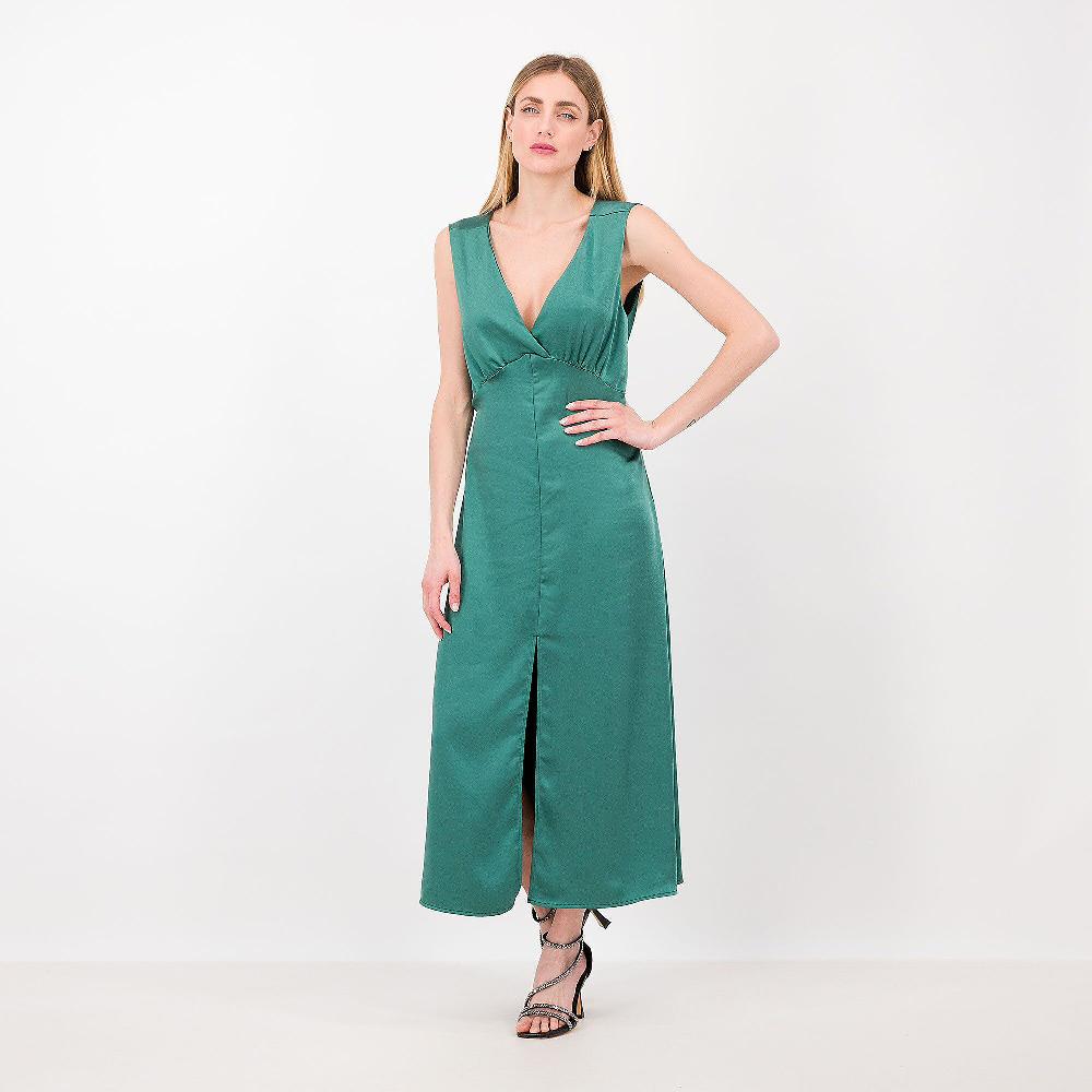 QVC Mood Atelier Abito lungo smanicato in raso