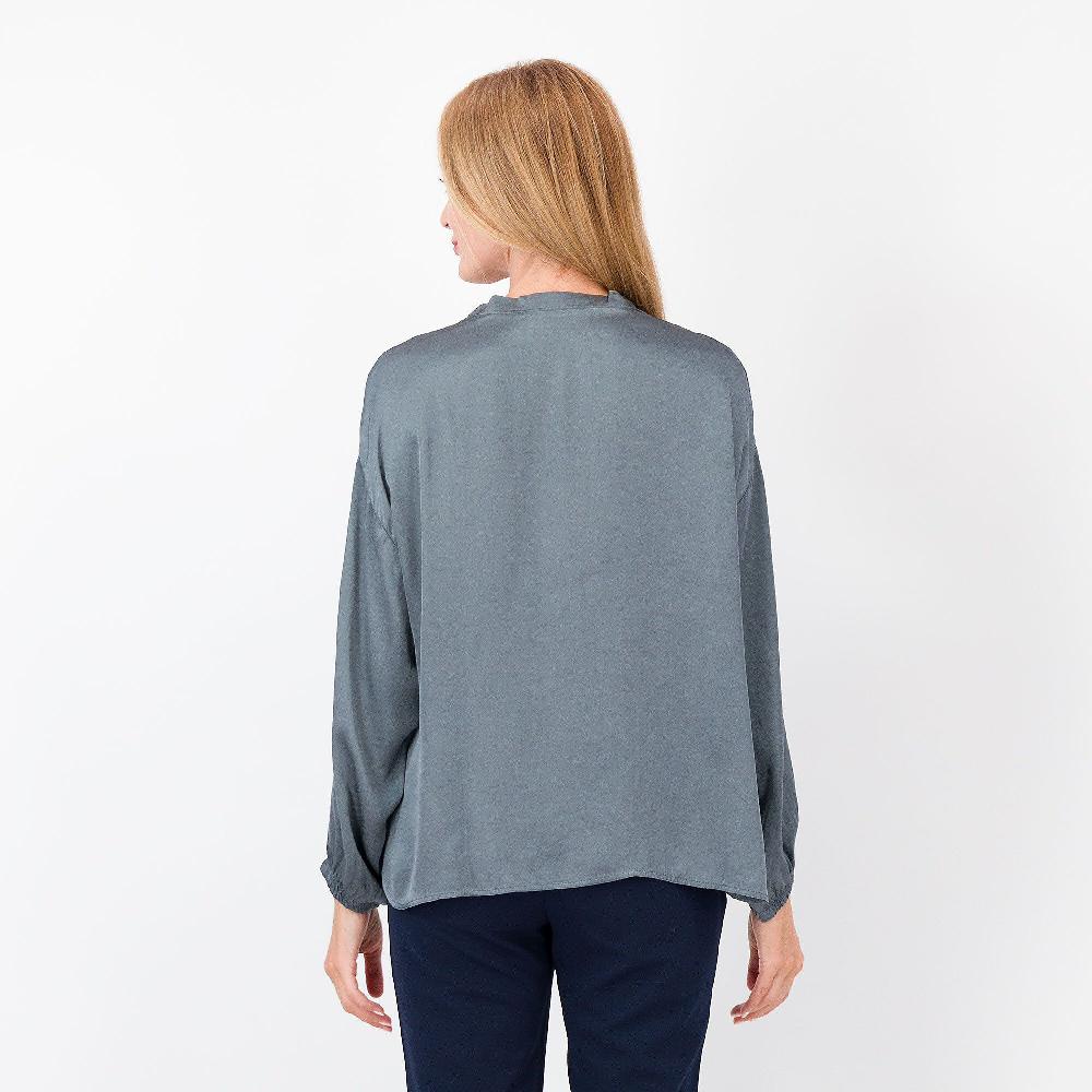 QVC Mood Atelier Blusa In Raso Con Manica Lunga