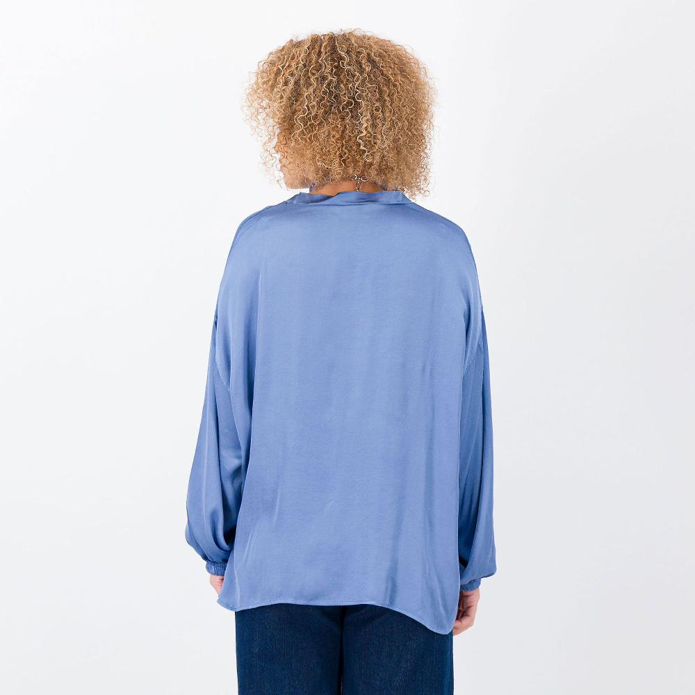 QVC Mood Atelier Blusa In Raso Con Manica Lunga