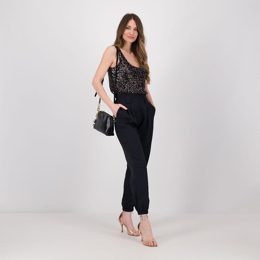 QVC Mood Atelier Top Paillettes Con Spalla Larga