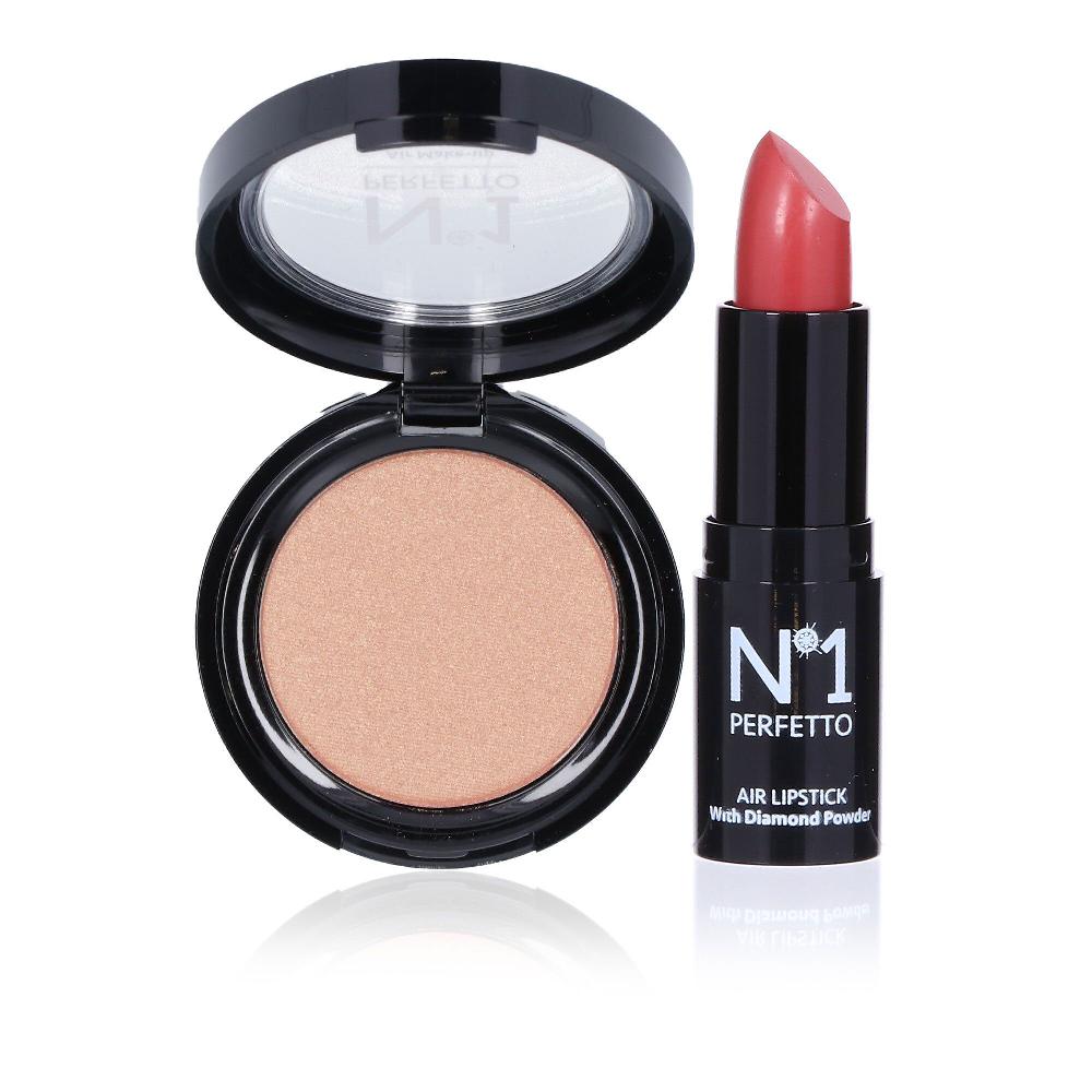 QVC N°1 Perfetto Ombretto Gold + Rossetto Rosa