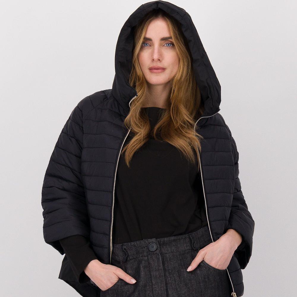 QVC Neropale Piumino A Collo Alto Con Manica 3/4