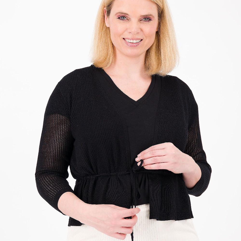 QVC Nina Leonard Cardigan In Maglia Con Manica 3/4