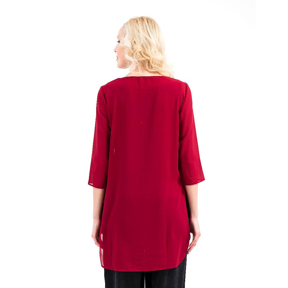 QVC Nina Leonard Maglia Doppia In Jersey E Chiffon