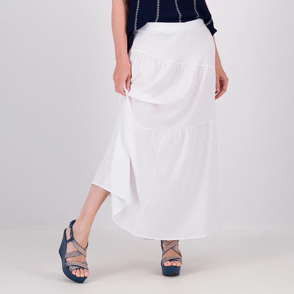 QVC Nina Leonard Maxi Gonna A Balze Con Elastico