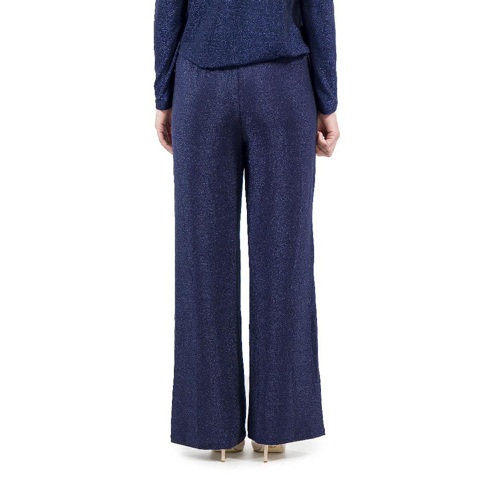 QVC Nina Leonard Pantaloni Ampi In Maglia Con Lamé