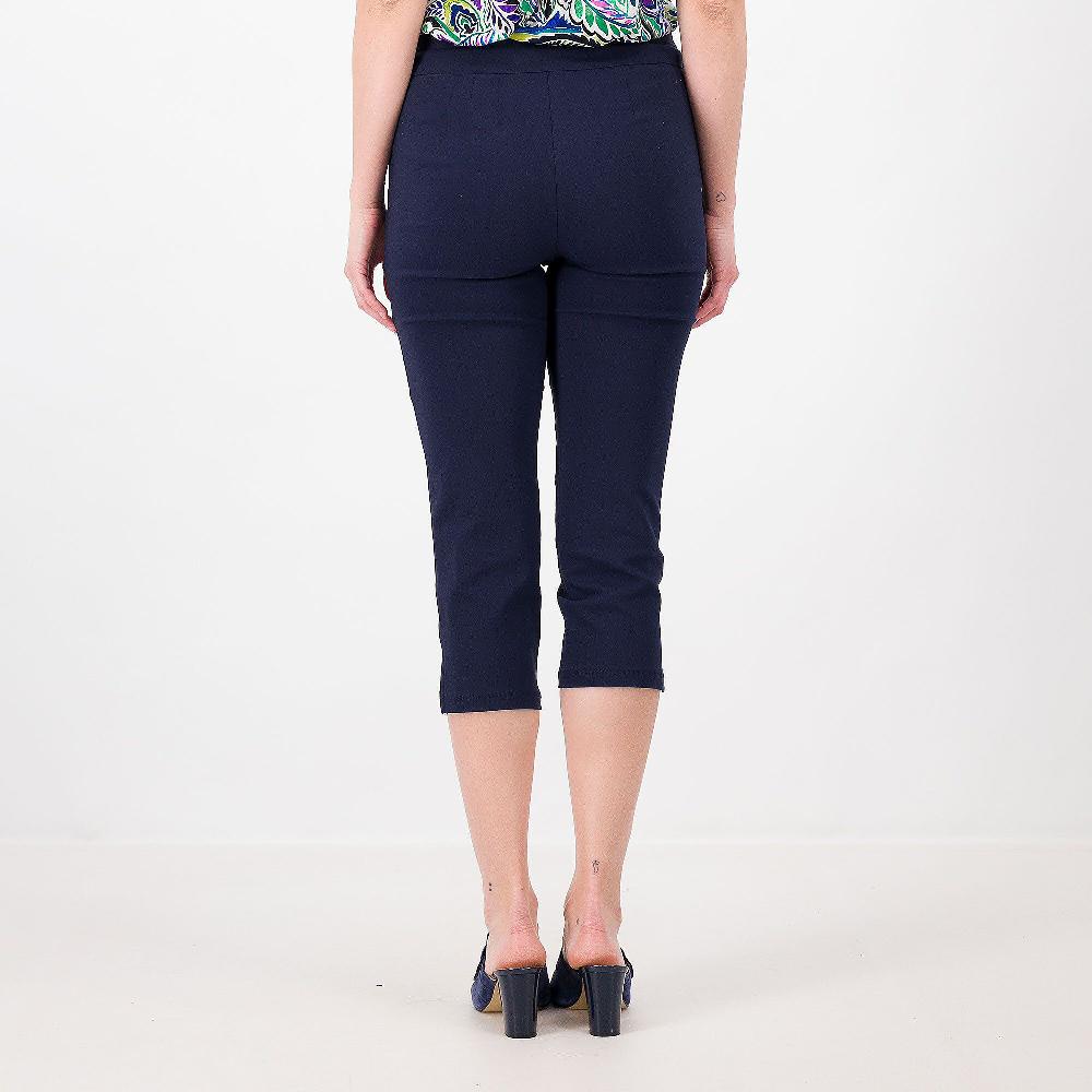 QVC Nina Leonard Pantaloni Cropped Con Elastico