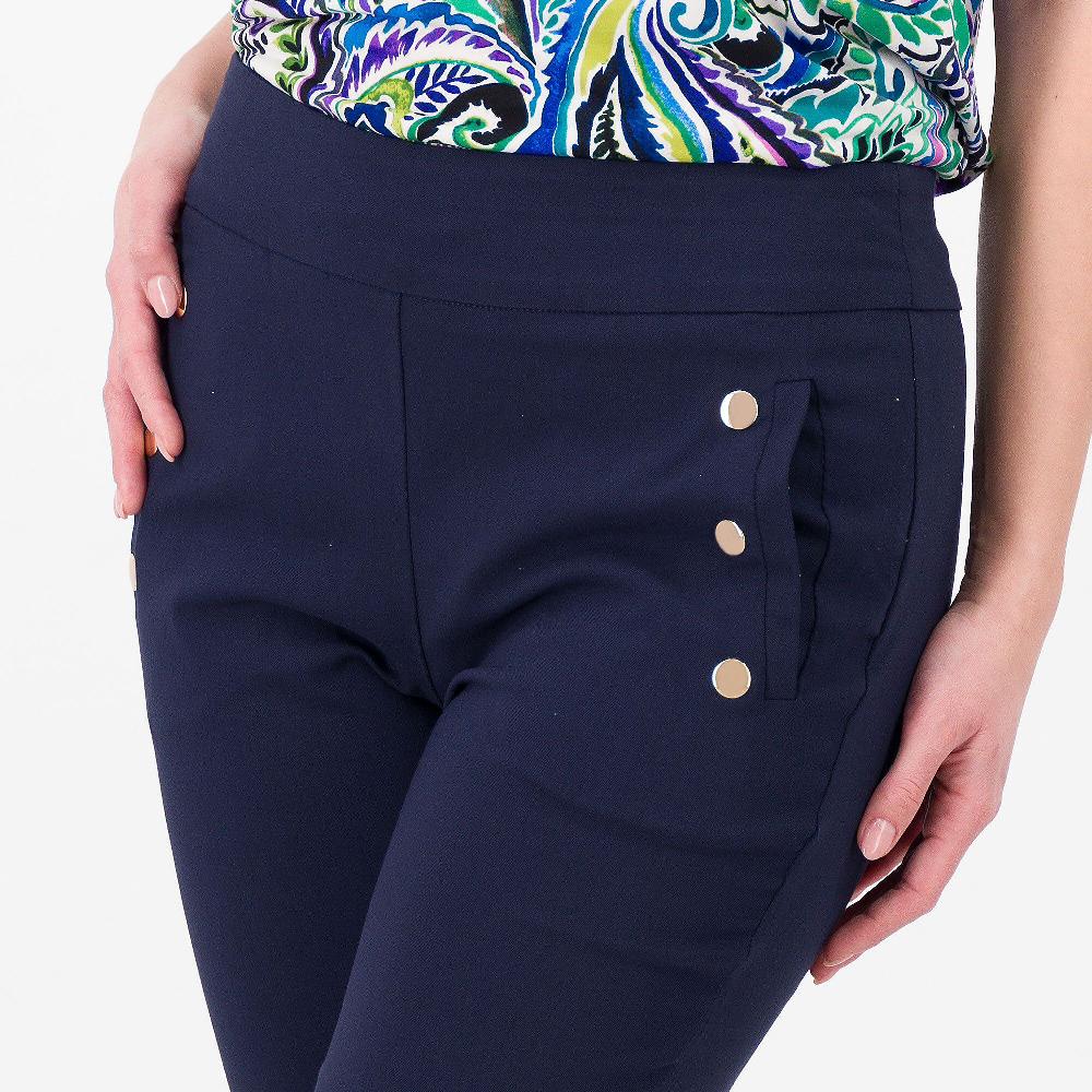 QVC Nina Leonard Pantaloni Cropped Con Elastico