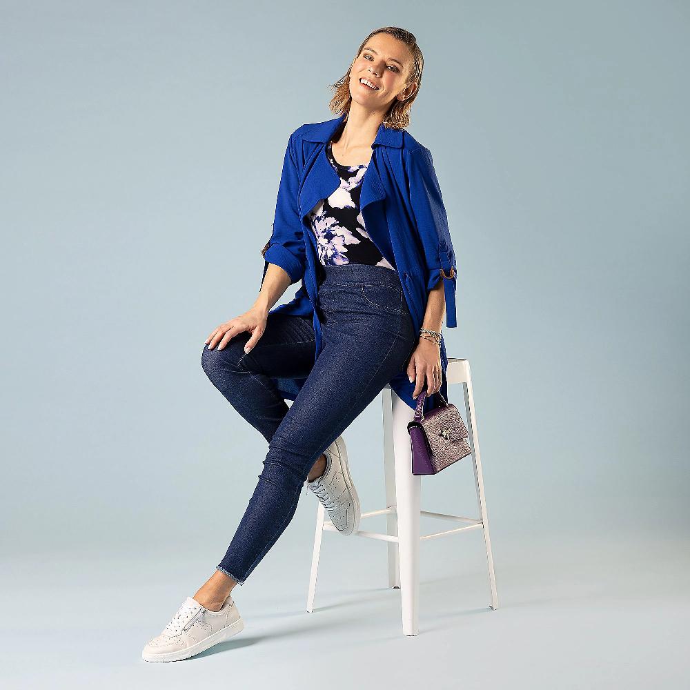 QVC Nina Leonard Pantaloni denim elasticizzati