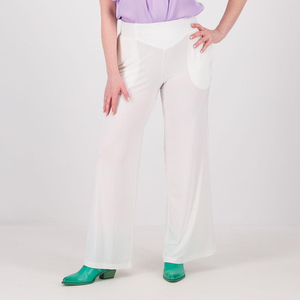 QVC Nina Leonard Pantapalazzo in jersey opaco