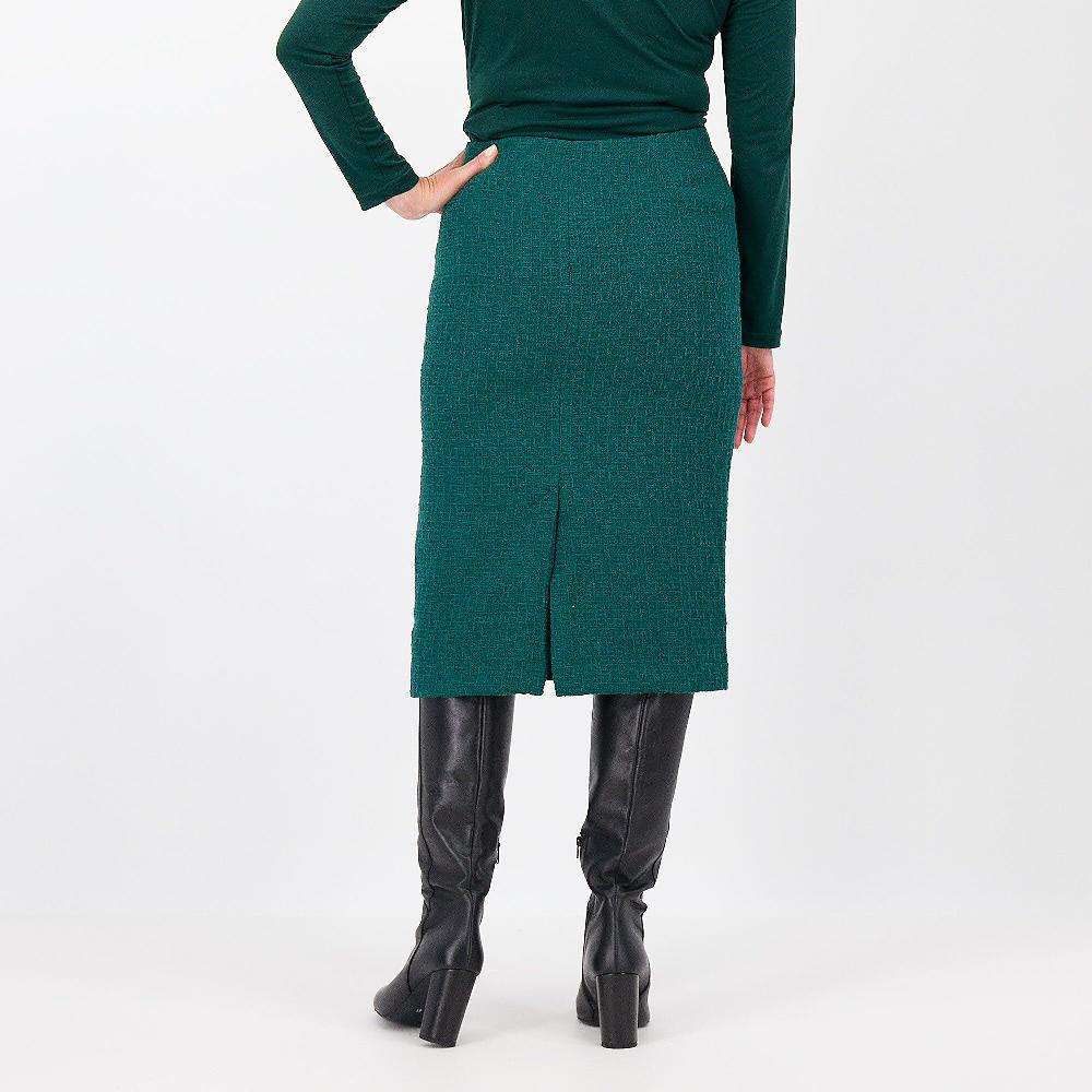 QVC Officina Della Moda Gonna In Tweed Foderata