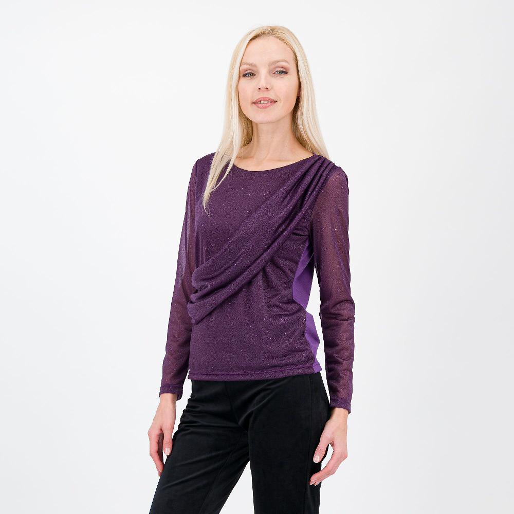 QVC Officina della Moda Maglia in tulle laminato