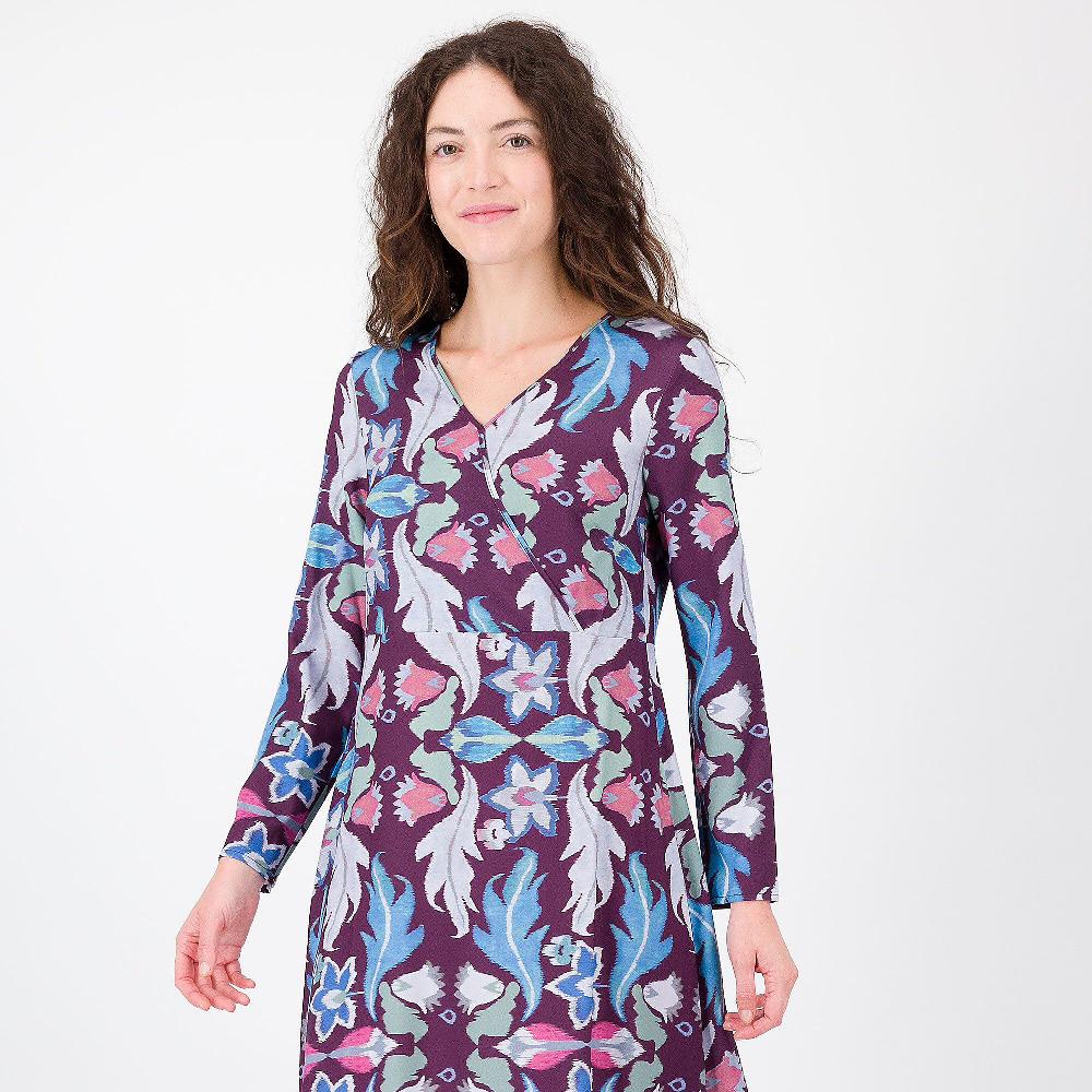 QVC Olly Doo Abito In Twill Fantasia Con Scollo V