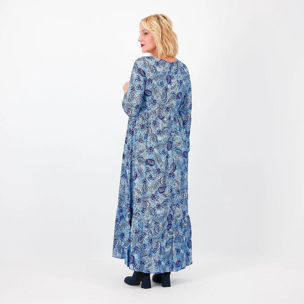 QVC Olly Doo Abito Lungo Fantasia In Twill